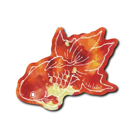 Kei ryukin goldfish red side - ryukin,